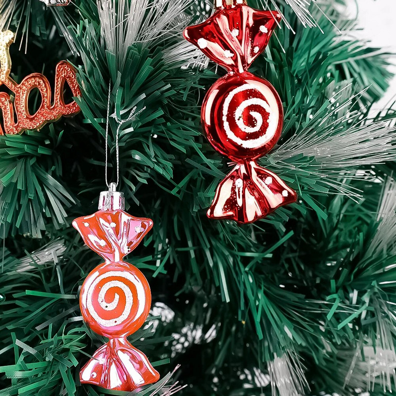 6Pcs Božićna viseća kuglica s privjeskom DIY Božićni ukrasi za božićno drvce Pokloni Dom Nova godina Navidad Pribor za božićne ukrase