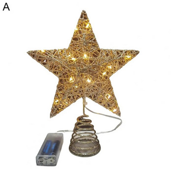 Διακοσμητικά στηρίγματα DIY Χριστουγεννιάτικο δέντρο Κορυφαία LED στολίδια με αστέρια Προμήθειες για πάρτι