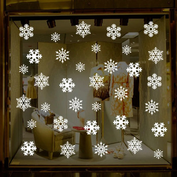 38 τεμ./παρτίδα Snowflake ηλεκτροστατικά αυτοκόλλητα τοίχου Παράθυρο παιδικό δωμάτιο Χριστουγεννιάτικη διακόσμηση Ταπετσαρία για διακόσμηση σπιτιού Πρωτοχρονιάτικη ταπετσαρία