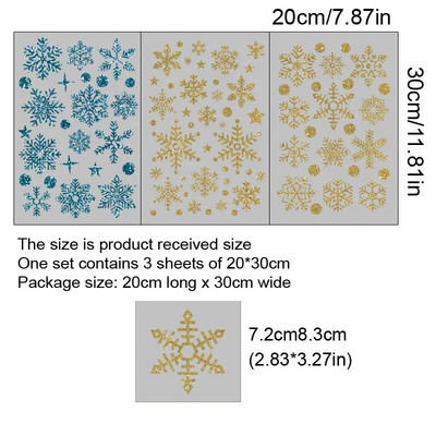 38 kom./lot Pahuljica Elektrostatske zidne naljepnice Prozor Dječja soba Božićni ukrasi Naljepnice za uređenje doma Novogodišnja tapeta