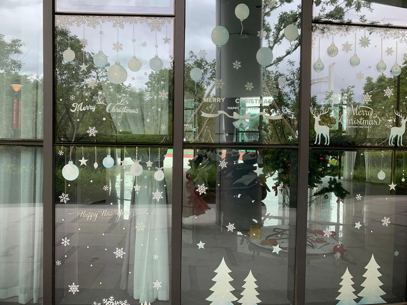 38 kom./lot Pahuljica Elektrostatske zidne naljepnice Prozor Dječja soba Božićni ukrasi Naljepnice za uređenje doma Novogodišnja tapeta