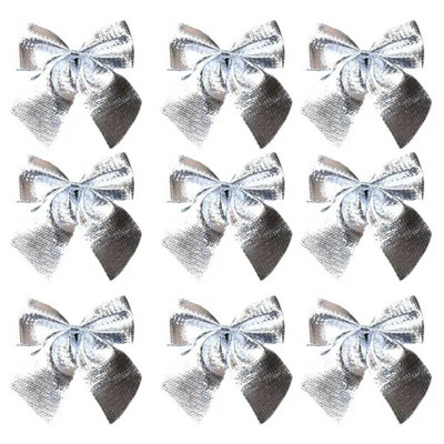 12 gab Ziemassvētku eglīšu rotājumu loki amatniecībai Ziemassvētku loki Mini dāvanu loki DIY Bowknot Ziemassvētku rotājumi mājām