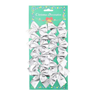 12 komada Božićne mašne Zlatno Srebrne Crvene mašne Ukrasi za božićno drvce Poklon Božićni ukrasi za dom Navidad Nova godina 2022.