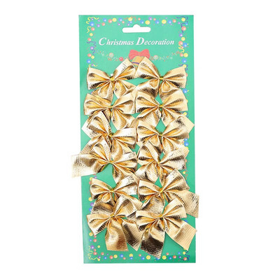 12 komada Božićne mašne Zlatno Srebrne Crvene mašne Ukrasi za božićno drvce Poklon Božićni ukrasi za dom Navidad Nova godina 2022.