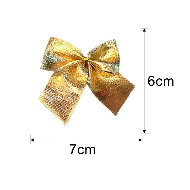 12 komada Božićne mašne Zlatno Srebrne Crvene mašne Ukrasi za božićno drvce Poklon Božićni ukrasi za dom Navidad Nova godina 2022.