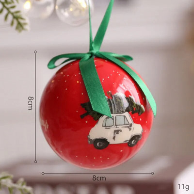 1 kom 8 cm božićni ukrasi privjesak vilinska kugla 2024 božićno drvce ukrasi poklon ukrasi privjesci kuglice slatkiši poklon kutija