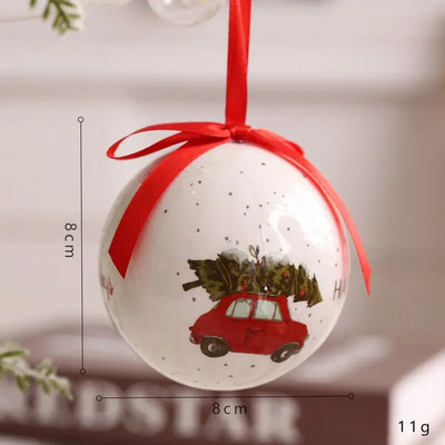 1 kom 8 cm božićni ukrasi privjesak vilinska kugla 2024 božićno drvce ukrasi poklon ukrasi privjesci kuglice slatkiši poklon kutija