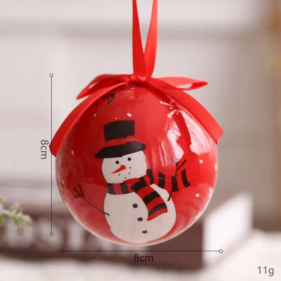 1 kom 8 cm božićni ukrasi privjesak vilinska kugla 2024 božićno drvce ukrasi poklon ukrasi privjesci kuglice slatkiši poklon kutija