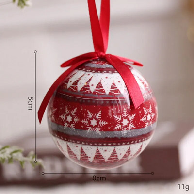 1 kom 8 cm božićni ukrasi privjesak vilinska kugla 2024 božićno drvce ukrasi poklon ukrasi privjesci kuglice slatkiši poklon kutija