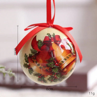 1 kom 8 cm božićni ukrasi privjesak vilinska kugla 2024 božićno drvce ukrasi poklon ukrasi privjesci kuglice slatkiši poklon kutija