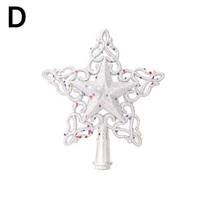 Zlatni svjetlucavi vrh božićnog drvca Željezna zvijezda Božićni ukrasi za dom Božićni ukrasi za drvce Navidad Nova godina 2023. Natal Noel