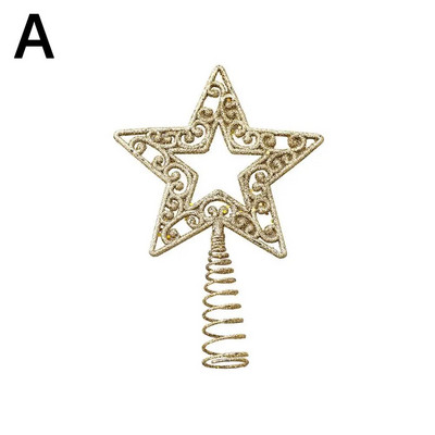 Zlatni svjetlucavi vrh božićnog drvca Željezna zvijezda Božićni ukrasi za dom Božićni ukrasi za drvce Navidad Nova godina 2023. Natal Noel