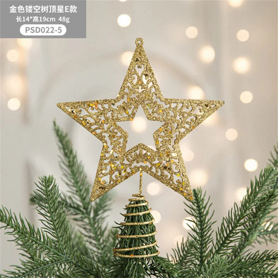 Ziemassvētku eglīšu virsma Izsmalcināti dzelzs mākslas spīdumi Zelta zvaigzne Nodic Style Ziemassvētku mājas ballīšu rotājumi Ziemassvētku eglīšu rotājumiem