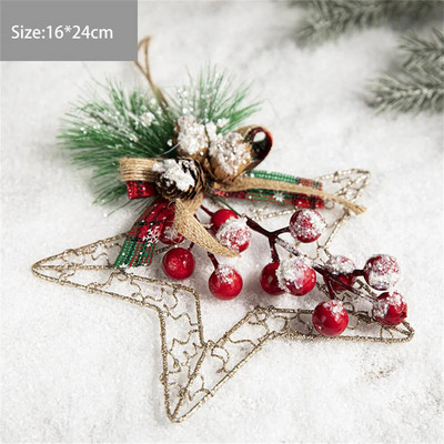 Ziemassvētku eglīšu virsma Izsmalcināti dzelzs mākslas spīdumi Zelta zvaigzne Nodic Style Ziemassvētku mājas ballīšu rotājumi Ziemassvētku eglīšu rotājumiem