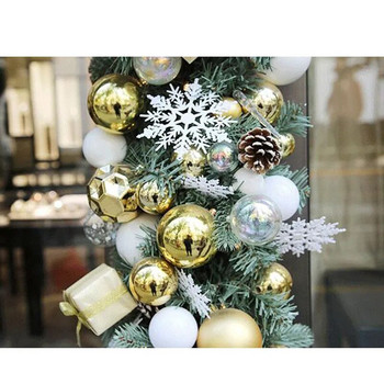 3PCS/lot 12cm снежинка Коледна празнична украса Направи си сам Домашно парти Коледно дърво Висящи орнаменти