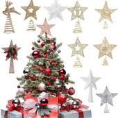 Vrh božićnog drvca Zvjezdica Krošnja drvca za božićno drvce Dekoracija svjetlucavih zvjezdanih ukrasa Potrepštine za zabavu Dječje igračke Globalno