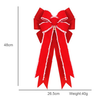 Χριστουγεννιάτικη διακόσμηση Φιόγκος Κόκκινο στολίδια χριστουγεννιάτικου δέντρου Κορδέλα κόμπος Διακόσμηση σπιτιού Δώρο Μεγάλο Χριστουγεννιάτικο Στολίδι