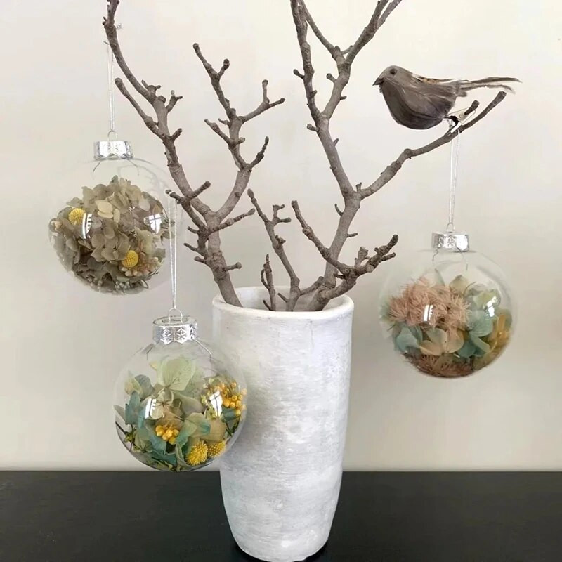 5db átlátszó karácsonyi csecsebecse 6/8 cm átlátszó tölthető golyók barkácsolj karácsonyfára akasztó dísz karácsonyi parti dekoráció gyerekeknek ajándékdoboz