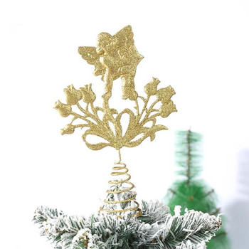 Χρυσό χριστουγεννιάτικο δέντρο Topper Star Xmas Trees Top Decoration Μεταλλικά συρμάτινα αστέρια για διακόσμηση σπιτιού χριστουγεννιάτικου δέντρου