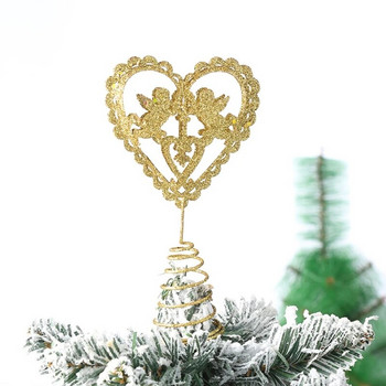 Χρυσό χριστουγεννιάτικο δέντρο Topper Star Xmas Trees Top Decoration Μεταλλικά συρμάτινα αστέρια για διακόσμηση σπιτιού χριστουγεννιάτικου δέντρου