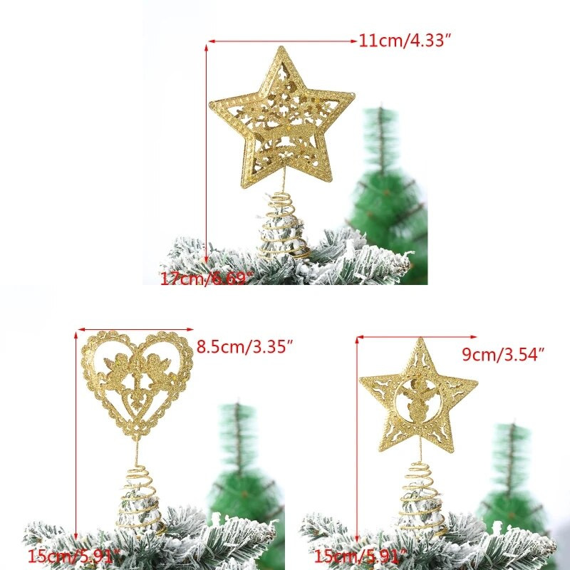 Zlatna zvjezdica na vrhu božićnog drvca Gornji ukras božićnog drvca Zvjezdice od metalne žice za vrh božićnog drvca Dekoracija doma