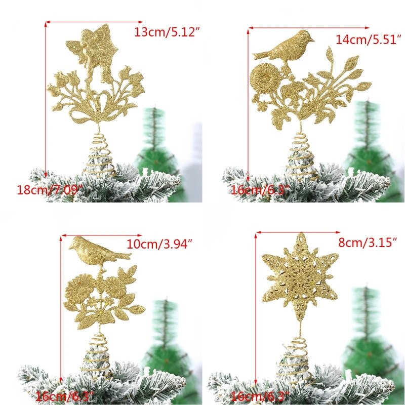 Zlatna zvjezdica na vrhu božićnog drvca Gornji ukras božićnog drvca Zvjezdice od metalne žice za vrh božićnog drvca Dekoracija doma