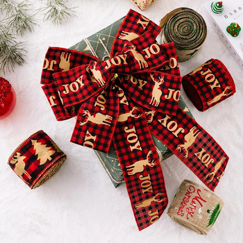5MX6cm Χριστουγεννιάτικη διακόσμηση Κορδέλα απομίμηση λινάτσα από γιούτα Σύρμα άκρη Λινά κορδέλες Συσκευασία δώρου Xmas Tree Bowknot Bowknot DIY Crafts