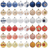 8Pcs 6cm Božićno drvce Kuglice Ornament Crveno bijelo tamno zlatno viseći privjesak Božićni ukrasi za dom Navidad Nova godina 2023.