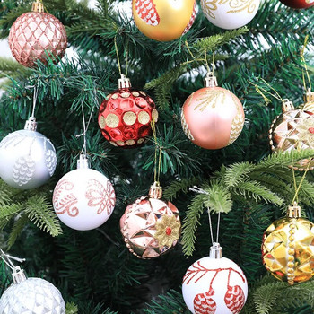 8 τμχ 6 εκ. Χριστουγεννιάτικες μπάλες στολίδι Κόκκινο Λευκό Ναυτικό Χρυσό κρεμαστό κρεμαστό χριστουγεννιάτικο διακοσμητικό για το σπίτι Navidad Πρωτοχρονιά 2023