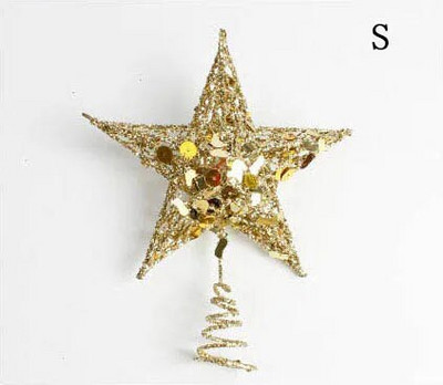 S/L Vas karácsonyi csillagdíszek karácsonyfa tetejére karácsonyi parti flitter Karácsonyi pentagram újévi dekoráció Estrella Navidad