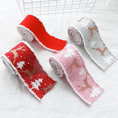 7CMx2M Božićna vrpca za omatanje božićnog drvca Mašnice Ukrasi DIY Vrtložna vrpca od tkanine Vrpca za omatanje božićnih darova