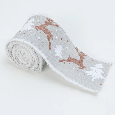 7CMx2M Božićna vrpca za omatanje božićnog drvca Mašnice Ukrasi DIY Vrtložna vrpca od tkanine Vrpca za omatanje božićnih darova