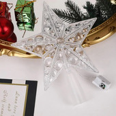 Ukrasna zvijezda za božićnu zvijezdu Ukras za božićno božićno drvce na baterije za božićno božićno uređenje doma