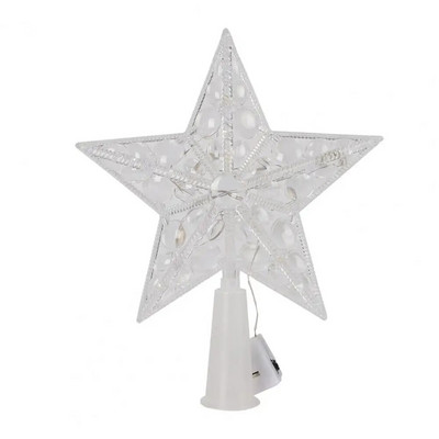 Ukrasna zvijezda za božićnu zvijezdu Ukras za božićno božićno drvce na baterije za božićno božićno uređenje doma