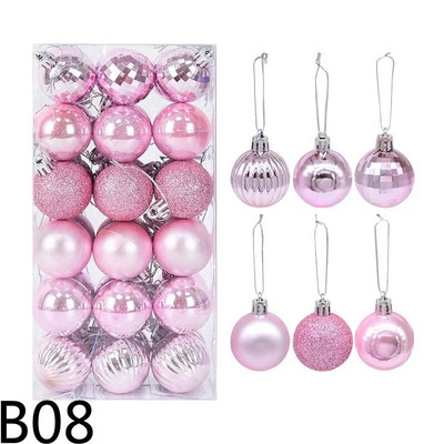 Viseća kuglica od 36 kom. Ukrasi za božićno drvce. Ukrasi od plastičnih božićnih kuglica. Privjesci za božićno drvce. Svadba. Novogodišnji dekor.