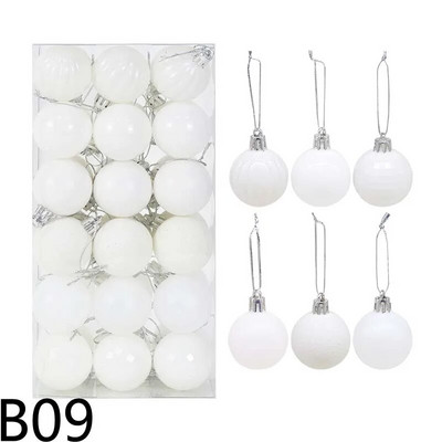 Viseća kuglica od 36 kom. Ukrasi za božićno drvce. Ukrasi od plastičnih božićnih kuglica. Privjesci za božićno drvce. Svadba. Novogodišnji dekor.