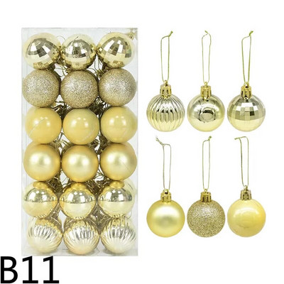 Viseća kuglica od 36 kom. Ukrasi za božićno drvce. Ukrasi od plastičnih božićnih kuglica. Privjesci za božićno drvce. Svadba. Novogodišnji dekor.