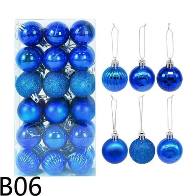 Viseća kuglica od 36 kom. Ukrasi za božićno drvce. Ukrasi od plastičnih božićnih kuglica. Privjesci za božićno drvce. Svadba. Novogodišnji dekor.