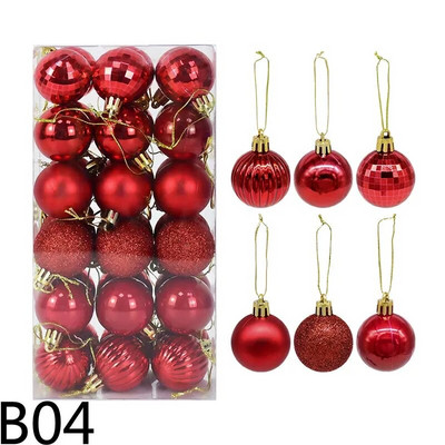 Viseća kuglica od 36 kom. Ukrasi za božićno drvce. Ukrasi od plastičnih božićnih kuglica. Privjesci za božićno drvce. Svadba. Novogodišnji dekor.