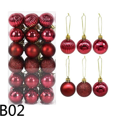 Viseća kuglica od 36 kom. Ukrasi za božićno drvce. Ukrasi od plastičnih božićnih kuglica. Privjesci za božićno drvce. Svadba. Novogodišnji dekor.