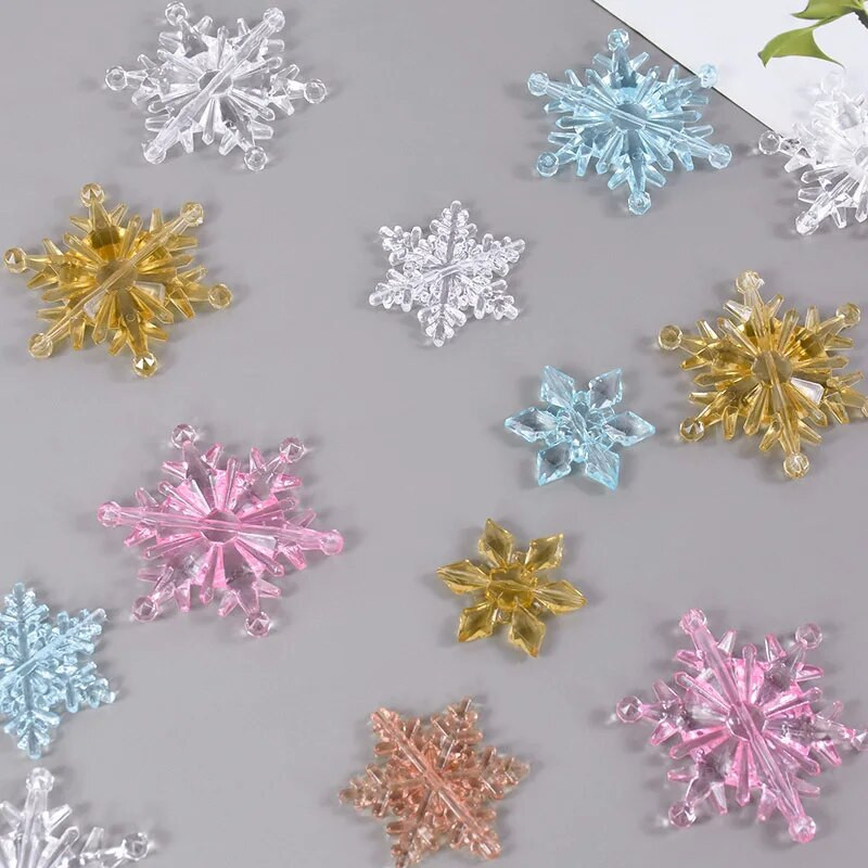 10 vnt krištolo akrilo snaigės kalėdiniai papuošalai skaidrūs snaigė Kalėdų eglutė kabantis pakabukas žiemos vakarėlio namų dekoras