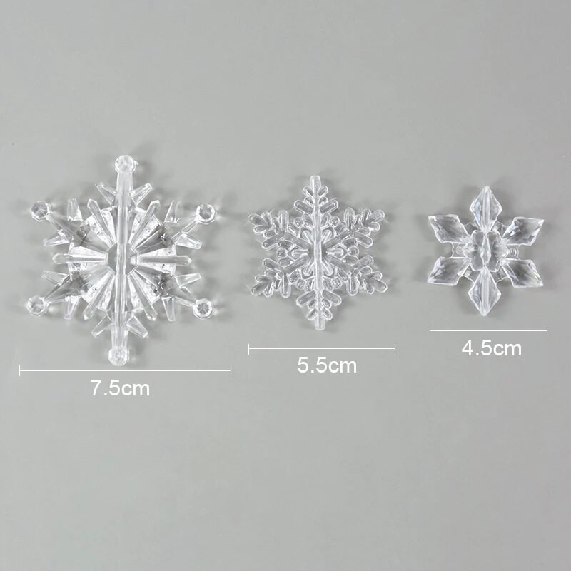 10 vnt krištolo akrilo snaigės kalėdiniai papuošalai skaidrūs snaigė Kalėdų eglutė kabantis pakabukas žiemos vakarėlio namų dekoras