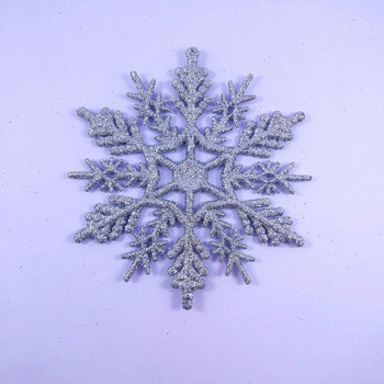 12 τμχ Χριστουγεννιάτικη διακόσμηση για το σπίτι 10cm Πλαστικές νιφάδες χιονιού Διακοσμήσεις Χριστουγεννιάτικου δέντρου Χιονονιφάδα Πολύχρωμα Χριστουγεννιάτικα στολίδια