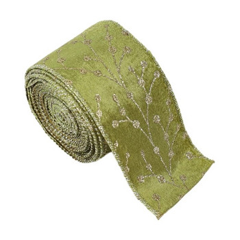Коледна ирландска зелена панделка 1 ролка Плат Направи си сам Орнамент с бантик Опаковка за подаръци