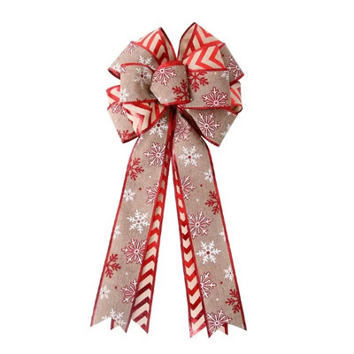 54x25cm fundă mare de Crăciun pentru brad de Crăciun funde de panglică cu fundă de pânză Decor de Crăciun Anul Nou Noel Natal Ornamente de Crăciun