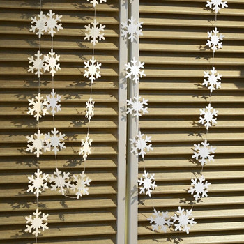 1 бр. Изкуствени снежинки Хартиени гирлянди Направи си сам Стенен таван Висящ банер Winter Frozen Party Decor Коледни орнаменти Декорация