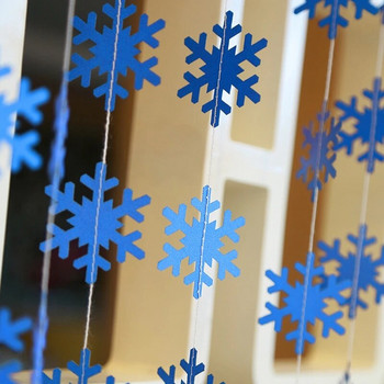 1 τμχ Τεχνητές χάρτινες γιρλάντες DIY οροφής τοίχου Κρεμαστό πανό Winter Frozen Διακόσμηση πάρτι Χριστουγεννιάτικα Στολίδια Διακόσμηση