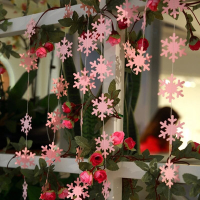 1gab Mākslīgā sniegpārsliņu papīra vītnes DIY sienas griestiem piekarināms reklāmkarogs ziemas saldētavas ballītes dekors Ziemassvētku rotājumi