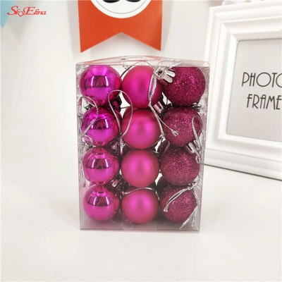 Mūsdienīgas 24gab 3cm Ziemassvētku balles plastmasas amatniecības putas Bauble Piekārtas Ziemassvētku eglītes dekors Kāzu mājas Ziemassvētku dekorēšanas piederumi 6ZHH181