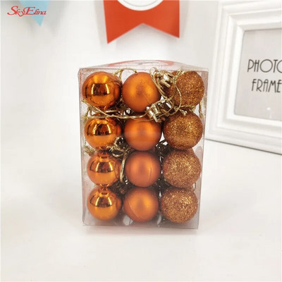 Mūsdienīgas 24gab 3cm Ziemassvētku balles plastmasas amatniecības putas Bauble Piekārtas Ziemassvētku eglītes dekors Kāzu mājas Ziemassvētku dekorēšanas piederumi 6ZHH181